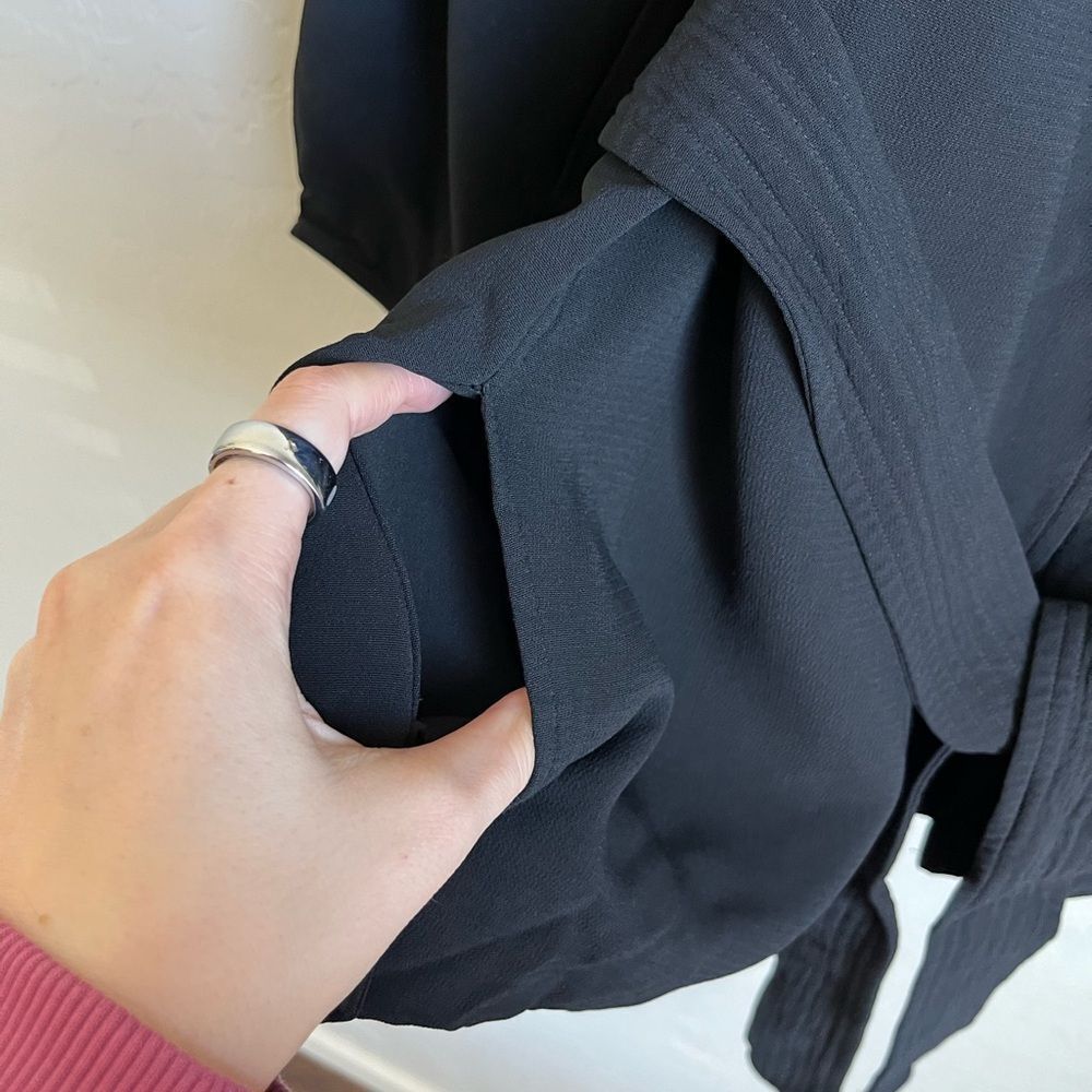 A.L.C Kendrick Wrap Kimono Quarter Sleeve Jacket Blazer Size Women's 4 Black - Picture 6 of 8